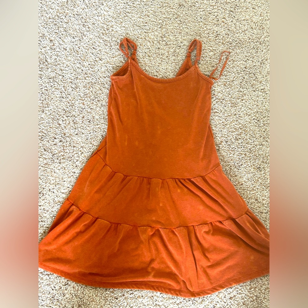 Juniors/Women’s Orange Velvety Wild Fable Flowly Midi Dress